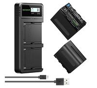 NEEWER Caricabatterie Rapido Dual USB con 2 Batterie NP-F970 di Ricambio da 6600 mAh, Compatibile con Sony NP-F970 F960 F950 F770 F750 F570 F550, Handycam e NEEWER Led Light, Monitor