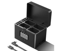 NEEWER Caricabatterie USB 2in1 a 4 Canali per NP-FZ100 e LP-E6, Ricarica Rapida 40W, Alimentatore di Backup Compatibile con Sony A6700 A7III FX3 FX30 A7IV Canon EOS R5 II , NW-ZP4