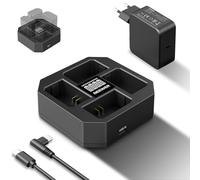 NEEWER Caricabatterie USB a 4 Canali per Batteria NP-FZ100 Compatibile con Sony A7IV A9iii A1 A7RV A7Cii A6700 ZV-E1 FX3 FX30, Ricarica Rapida con Caricatore Rapido PD 45W, Display di Batteria, NW-Z4