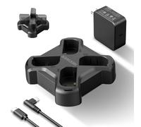 NEEWER Caricabatterie USB a 4 canali per fotocamera LP-E6/LP-E6N/LP-E6NH/LP-E6P compatibile con Canon EOS R5 Mark II 6D Mark II 5D Mark III 5D Mark IV, PD 45W ricarica rapida con caricabatterie PD 45W