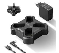 NEEWER Caricabatterie USB a 4 Canali per LP-E6/LP-E6N/LP-E6NH/LP-E6P Compatibile con Canon EOS R5 Mark II 6D Mark II 5D Mark III 5D Mark IV Fotocamere, Ricarica Rapida con Caricatore PD 45W, NW-P4