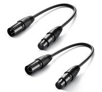 NEEWER Cavo Adattatori Audio da XLR 3 Pin Maschio a XLR 5 Pin Femmina e da 3 Pin Femmina a 5 Pin Maschio, 1ft/30cm, Set di 2pz Cavi Convertitore per Microfoni DMX Luci da Palco Mixer, MS028