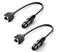 NEEWER Cavo DMX da 3 Pin XLR Femmina a RJ45 Femmina, 2pz, Adattatore da RJ45 a XLR 5 Pin Connettore XLR Solo per Tubo Luce RGB TL60 NEEWER e Controller di Illuminazione Console DMX512, 35cm, NC008