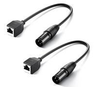 NEEWER Cavo DMX da 3 Pin XLR Maschio a RJ45 Femmina, 2pz, Adattatore da RJ45 a XLR 3 Pin Connettore XLR Solo per Tubo Luce RGB TL60 NEEWER e Controller di Illuminazione Console DMX512, 35cm, NC005