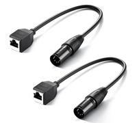 Neewer Cavo DMX XLR a 5 pin maschio a RJ45 femmina, confezione da 2 adattatori XLR da RJ45 a 5 pin, solo connettore XLR TL60 RGB e controller per illuminazione console DMX512, 35 cm, NC006
