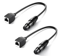 NEEWER Cavo DMX XLR Femmina a 5 Pin a RJ45 Femmina, Confezione da 2 connettori RJ45 a XLR a 5 Pin SOLO per Tubo RGB TL60/TL90C/TL120C Bacchetta Luminosa, 1ft/35cm, NC007