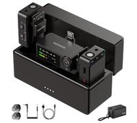 NEEWER CM36 Pro Microfono Wireless, Antirumore AI, Float 48KHz/32Bit, Memoria 8GB, SNR 85dB, Batteria da 54H con Custodia di Ricarica, Portata 100m, Mic Lavalier per iPhone Android Vlog Fotocamera PC