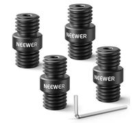 NEEWER Connettore per 15mm Rod, 4 Pezzi, Connettore M12x1,5 per Asta di Estensione da 15mm su Shoulder Rig e Video Rig, Solo per Aste da 15mm in Lega di Alluminio NEEWER, SR020