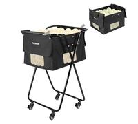 NEEWER Contenitore Palline Tennis Carrello Pickleball con Ruote, Cestino Portapalle Mobile per 140 Pickleball 175 Tennis Ball, Accessorio Raccoglitore Tramoggia per Allenamento Insegnamento, PB01X