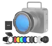NEEWER CQB1 Kit Accessori Magnetici per Flash Esclusivamente per Flash Fotografico da Studio ed Esterno Q4/Q6, Include Adattatore Diffusore Modificatore di Flash da 10 Pezzi per Controllo della Luce