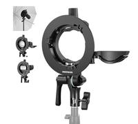 NEEWER CRB1 Supporto a Staffa Tipo S con Attacco Bowens e Foro per Ombrello per Flash Speedlite a Testa Quadrata/Rotonda Z2 Z1 Z760 NW760 NW700 TT560 Q3, Compatibile con Godox AD200Pro V1