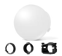 Neewer CRS6 Cupola di Diffusione + 3 Anelli Adattatori, Compatibile con Godox V1 Z2PRO Z3R Flash a Testa Rotonda e Speedlite Quadrato Z880, Montaggio Diffusore Luce Video MS60B MS60C MS150B