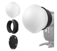 NEEWER Diffusore Flash in Silicone con Griglia a Nido d'Ape e Anello Adattatore Magnetico, Softbox di Luce Flash Compatibile con Godox V1/V1 PRO NEEWER Z1 Z2 Camera Speedlight a Testa Rotonda, CRS12