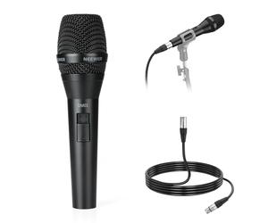 NEEWER DM01 Microfono Dinamico Cardioide con Cavo XLR per Podcast Canto Streaming Giochi PC Voci Studio, Discorsi, Esibizioni dal Vivo, Impedenza 600Ω +/- 30%, Gamma di Frequenza 100Hz-10KHz
