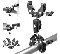 NEEWER Doppia Super Clamp Supporto per Fotocamera, Braccio Magico a 2 Teste Sferiche, Slitte Fredde, Supporto per Action Camera/Luce LED per Aste da Scrivania Compatibile con SmallRig GoPro DJI,UA036