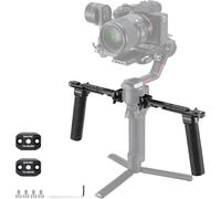 NEEWER Dual Handgrip Compatibili con DJI Ronin S SC RS 2 RSC 2 RS 3 RS 3 Pro Gimbal, Kit di 2 Maniglie Assemblabili con 2 Mini Binari NATO, Morsetti NATO a Sgancio Rapido, Filettature 1/4" 3/8",GA006