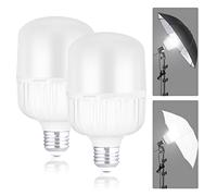 Neewer E27 35W Lampadine LED, 2pz, 3450 Lumen/5700K/CRI 93+/15000h, Illuminazione Video Luminosa, Silenziosa/Senza Sfarfallio/Non Dimmerabile 350W Equivalente a Incandescente, Certificato CE & UKCA