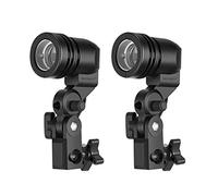 NEEWER E27 - Presa a vite, confezione da 2 supporti per lampadine tipo E27 con supporto per ombrello, ideale per la fotografia in studio, alimentata su rete