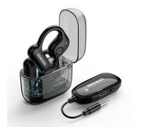 NEEWER EB01 Auricolari Monitoraggio in Tempo Reale OWS 2.4G Wireless con Dongle TRS 3,5mm, Anti Rumore, Traccia Mono, Portata 30m, Batteria 24H, In Ear Monitor Compatibile con VM10 VM11 CM28 CM31 Mic