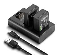 NEEWER EN-EL25 Batteria di ricambio e caricatore USB, confezione da 2 batterie da 1350 mAh e caricatore USB a doppio canale, compatibile con Nikon Z30 Z50 ZFC 4241 EN-EL25 della fotocamera