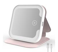NEEWER ENTRY LEVEL VERSION 4,4” Specchio Trucco con Luci LED, Specchio Trucchi da Viaggio Pieghevole Portatile, Batteria agli Ioni di Litio 300mAh/3 Modalità CCT per TikTok Beauty Blogger Selfie, N27