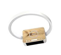 NEEWER ENTRY LEVEL VERSION Lampada da Comodino con Ricarica Wireless 15W Compatibile con iPhone AirPods, Sunrise Alarm Clock, LED Ring Light Touch da Tavolo per Lettura Comodino Camera da Letto, N40