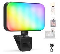 NEEWER ENTRY LEVEL VERSION LED RGB Selfie Light, Luce per Telefono con Clip 91 LED Compatibile con iPhone, 20 Effetti CRI92 1000mAh, per Computer Laptop Webcam Zoom Videoconferenza Registrazione, N6C