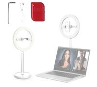 NEEWER ENTRY LEVEL VERSION LED Selfie Ring Light da 10" 7W con Supporto Tavolo/Porta Telefono/3 Modalità, CRI85+ 3000mAh Ricaricabile Luce Videoconferenza per iPhone Streaming Foto Video Trucco, N17