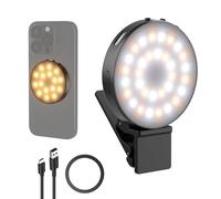 NEEWER ENTRY LEVEL VERSION Luce Selfie Magnetica Compatibile con MagSafe iPhone, LED Fill Ring Light per Telefono con Clip da 1W per Laptop Videoconferenza Trucco Riprese, CRI95+ 840lux/0,2m, NL32R