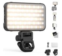 NEEWER ENTRY LEVEL VERSION Luce Selfie per iPhone Telefono, 2500-9000K CRI80 2000mAh Ricaricabile, Fill Light Plastico con Clip per Trucco Stream Riprese Videoconferenza Laptop Computer, N15