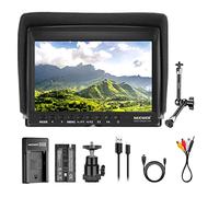 NEEWER F100 Monitor da Campo da 7" Video Assist Slim IPS 1280x800 Ingresso HDMI 1080p con Batteria agli Ioni di Litio da 2600mAh/Caricatore USB, Braccio, Stabilizzatore, per la Registrazione Video