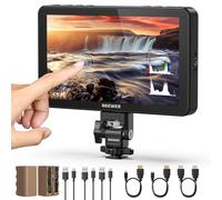 NEEWER F600 7" Camera Monitor da Campo Touchscreen IPS HD 1920x1080 2400nit | 3D LUT, 4K HDMI Loop in/Out con Peak Focus DSLR Video Assist HDR Waveform; Attacco Cold Shoe, 2 Batterie NP-F750 e Cavo