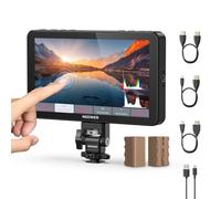 NEEWER F700 7" Monitor da Campo per Fotocamera, 2000nit HD 1920x1080 IPS Touch Screen 3D LUT, Loop in/Out HDMI 4K Peak Focus DSLR Video Assist HDR Waveform, ColdShoe, 2 Batterie NP-F750, Panno Pulizia