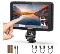 NEEWER F700 Monitor da Campo per Fotocamera 7", 2000nit HD 1920x1080 IPS Touch Screen con 3D LUT, Loop in/Out HDMI 4K con Peak Focus DSLR Video Assist HDR Waveform, Cold Shoe, Batteria 5200mAh e Cavo