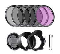 Neewer - Filtri fotografici, per obiettivo da 62 mm, filtri professionali UV/CPL/FLD/filtro a densità neutra (ND) (ND2/ND4/ND8), per Pentax (K-30/K-50/K-5) e Sony Alpha A99/A77/A65