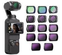 NEEWER Filtri Magnetici ND+CPL+Effetti per DJI OSMO Pocket 3,14pz HD CPL ND8 ND16 ND32 ND64 ND128 ND256 ND1000 ND8/PL ND16/PL ND32/PL ND64/PL per Riduzione d'Inquinamento Luminoso,Black Diffusion 1/4