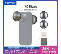 NEEWER Filtri ND 4 arresto Vite di riduzione della luce su rilevamento automatico Accessori per action camera a densità neutra per Insta360 X5