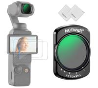 NEEWER Filtro 2 in 1 ND2-32 Variabile e Black Diffusion 1/4 Compatibile con DJI Osmo Pocket 4 e 3 Creator Combo Accessori, Magnetico per Action Camera con Protezioni Schermo e Panni di Pulizia