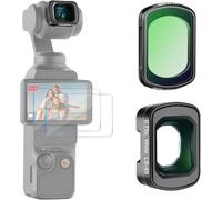 NEEWER Filtro Black Diffusion 1/4 e Obiettivo Grandangolare Compatibile con DJI Osmo Pocket 3 Creator Combo Accessori, FOV 108°, Set di Filto Effetto Cinematografico con 2 Protezioni Schermo, FL-B33