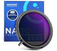 NEEWER Filtro ND & CPL variabile True Colors da 52 mm con putter, ND3-64 (1,5-6 stop), 2 in 1 regolabile a densità neutra limitata e filtro CPL, vetro ottico HD multi rivestito/telaio in alluminio