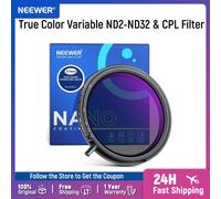 NEEWER Filtro ND e CPL variabile True Colors da 67 mm ND2-ND32 e ND3-64, filtro CPL e densità neutra limitata regolabile 2 in 1
