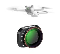 NEEWER Filtro ND Variabile Compatibile con DJI Mini 3 Pro, ND2-32 1-5 Stop a Scatto in Vetro Ottico HD Multistrato, Telaio Sottile in Metallo, Accessori per Obiettivi Drone per Foto/Videografia Aerea