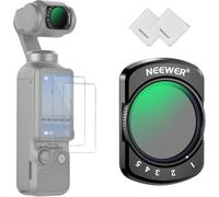 NEEWER Filtro ND Variabile Compatibile con DJI Osmo Pocket 3/ Pocket 4/ Xtra Muse, Creator Combo Accessori, Filtro ND2-32 Magnetico a Densità Neutra Regolabile,2 Protezioni Schermo,2 Panni Pulizia