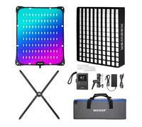 NEEWER FL100C - Pannello luminoso flessibile, 115 W RGB LED con controllo tramite app/2,4 GHz/DMX, 2500 K - 10000 K, 14700 lx/0,5 m, CRI 96+, diffusore a griglia, per fotografia in studio e streaming