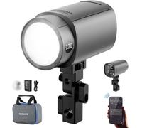 NEEWER Flash Stroboscopico da Esterno TTL 2.4G 120Ws Compatibile con Godox | Monoluce da Studio Portatile HSS 1/8000s con Luce Pilota/Batteria 3000mAh/420 Lampi/Riciclo 1,5s per Fotografia, Q120 Grigio
