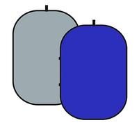 NEEWER Fondali Chromakey, Schermo Blu e Schermo Grigio a Doppia Faccia, Sfondo Pieghevole e Reversibile 2 in 1 per Fotografia, Giochi e Streaming Live, 1,5m × 2m (Blu/Grigio)