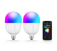 NEEWER Fotografia Lampadina RGB LED 2Pz, App Controllo 24W CE&UKCA Certificate Luce LED con 9 Effetti, 410lux/m 2700K-6500K CRI93+ TLCI98+, E27 Base per Studio Softbox Kit di Illuminazione, T100C