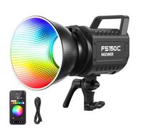 NEEWER 130W Luce Video LED RGB, Controllo APP/2.4G, 17 Effetti 2500-7500K 19800lux/1m, Illuminazione Continua COB con CRI97/TLCI98 4 Curve d'Oscuramento, Spotlight ad Attacco Bowens per Studio, FS150C