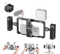 NEEWER Gabbia Telefono Rig Video Universale e Maniglia Laterale con Scatto Bluetooth, Stabilizzatore Smartphone per Registrazione Video Compatibile con iPhone 15 Pro Max 15 Pro Galaxy S24 Ultra,PA009E
