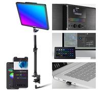 NEEWER GL1C RGB 15,5" Key Light, 48W Edge Lit Soft LED Video Panel Streaming Gaming Lighting con 2.4G PC/Mac iOS/Android APP/WiFi/Stream Deck Control, Touch Bar, 2900K-7000K, sincronizzazione musica